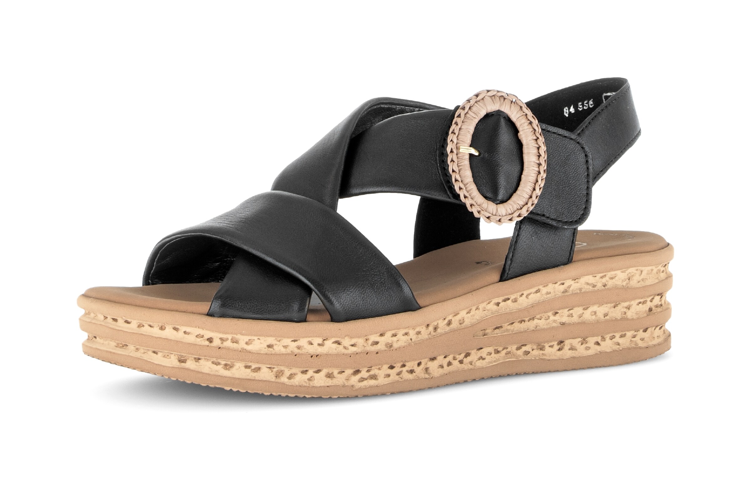 GABOR Riemensandale in Schwarz: Vorderseite