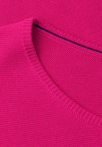 CECIL Langarm Pullover mit Rundhals und Struktur in Pink