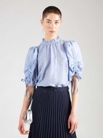 co'couture Blouse 'Charlie' in Blauw: voorkant