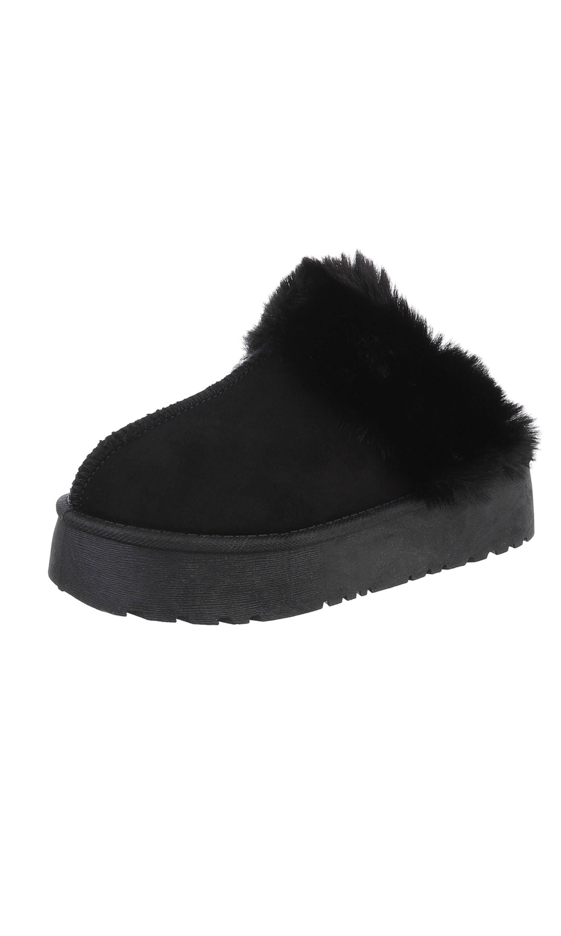 Ital-Design Slippers in Black: front
