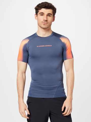 T-Shirt fonctionnel 'Novelty' UNDER ARMOUR en gris : devant