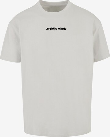 Merchcode T-Shirt 'Artistic Minds' in Grau: Vorderseite