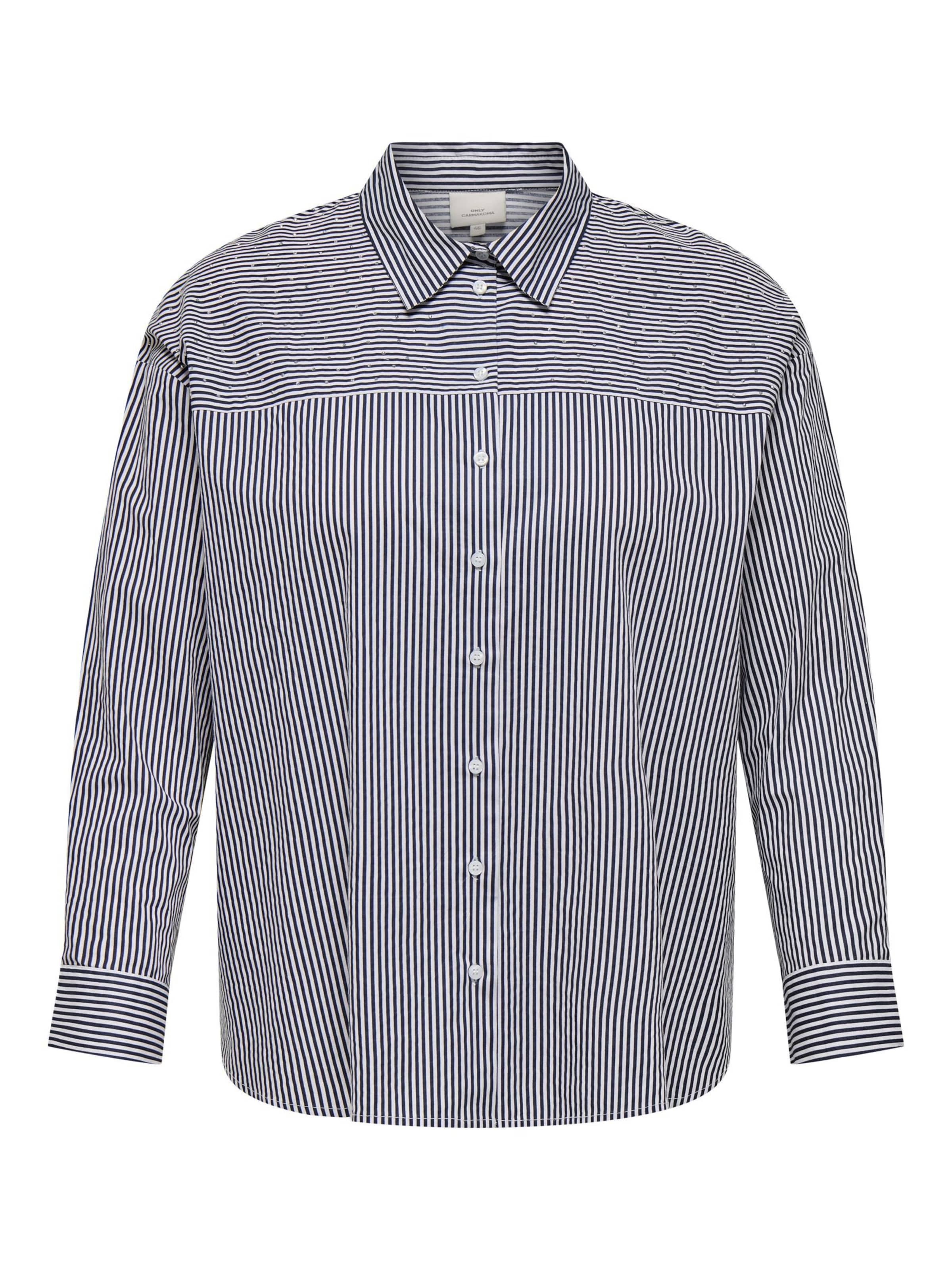 ONLY Carmakoma Blouse 'CARKARIN ' in Blauw: voorkant