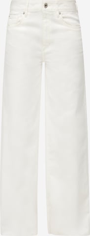 QS Wide leg Jeans 'Catie' in Wit: voorkant