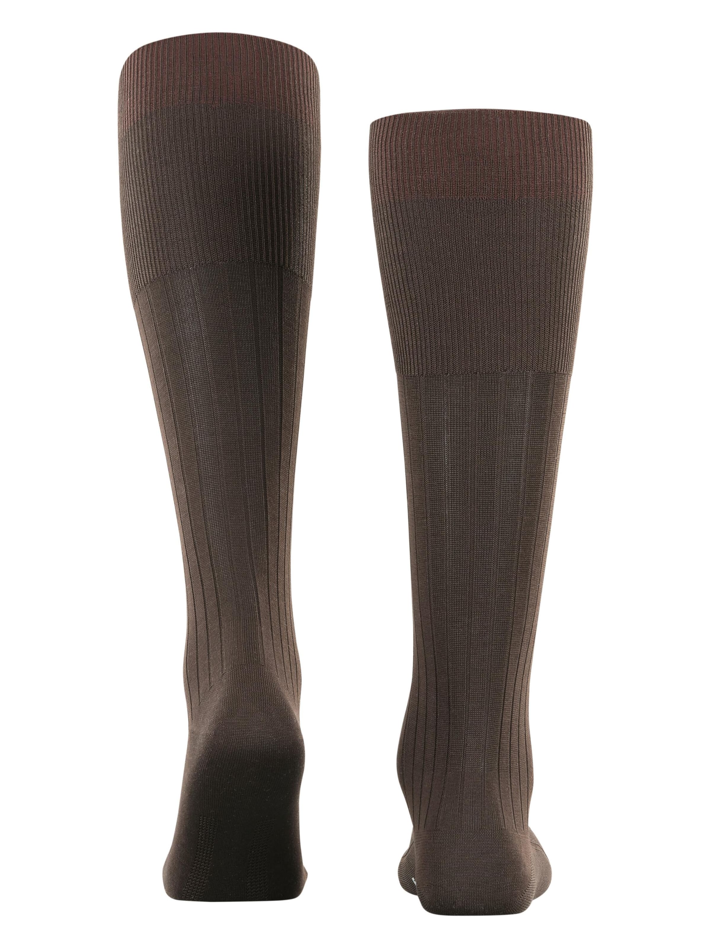 FALKE Knee High Socks 'Milano' in Brown