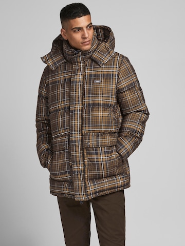 JACK & JONES Winter Jacket 'Tony' in Brown: front