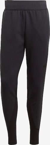 ADIDAS SPORTSWEAR Tapered Workout Pants 'Z.N.E. Premium' in Black: front