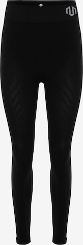 Skinny Pantalon de sport 'Naikan' MOROTAI en noir : devant