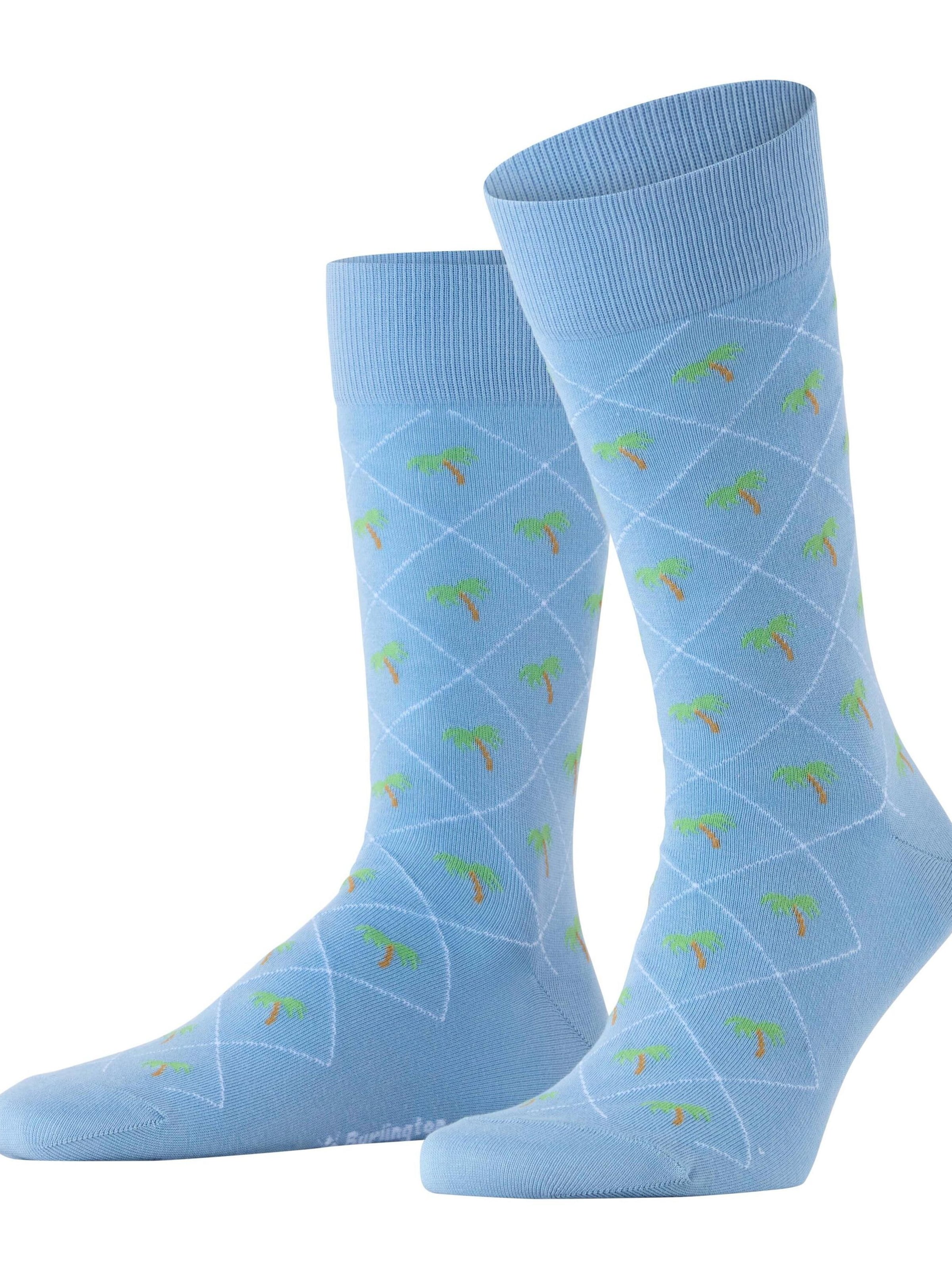 BURLINGTON Socken 'Palm Tree'‌‌ in Blau: Vorderseite