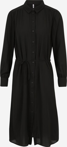 JDY Petite Košilové šaty 'MOCCA' – černá: přední strana