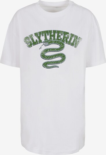 F4NT4STIC T-shirt oversize 'Harry Potter Slytherin Sport Emblem' en vert foncé / blanc, Vue avec produit