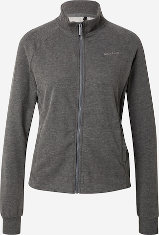 ONLY PLAY - Sudadera con cremallera deportiva en gris: frente