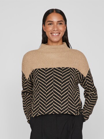 VILA Sweater 'ROSIE' in Brown: front