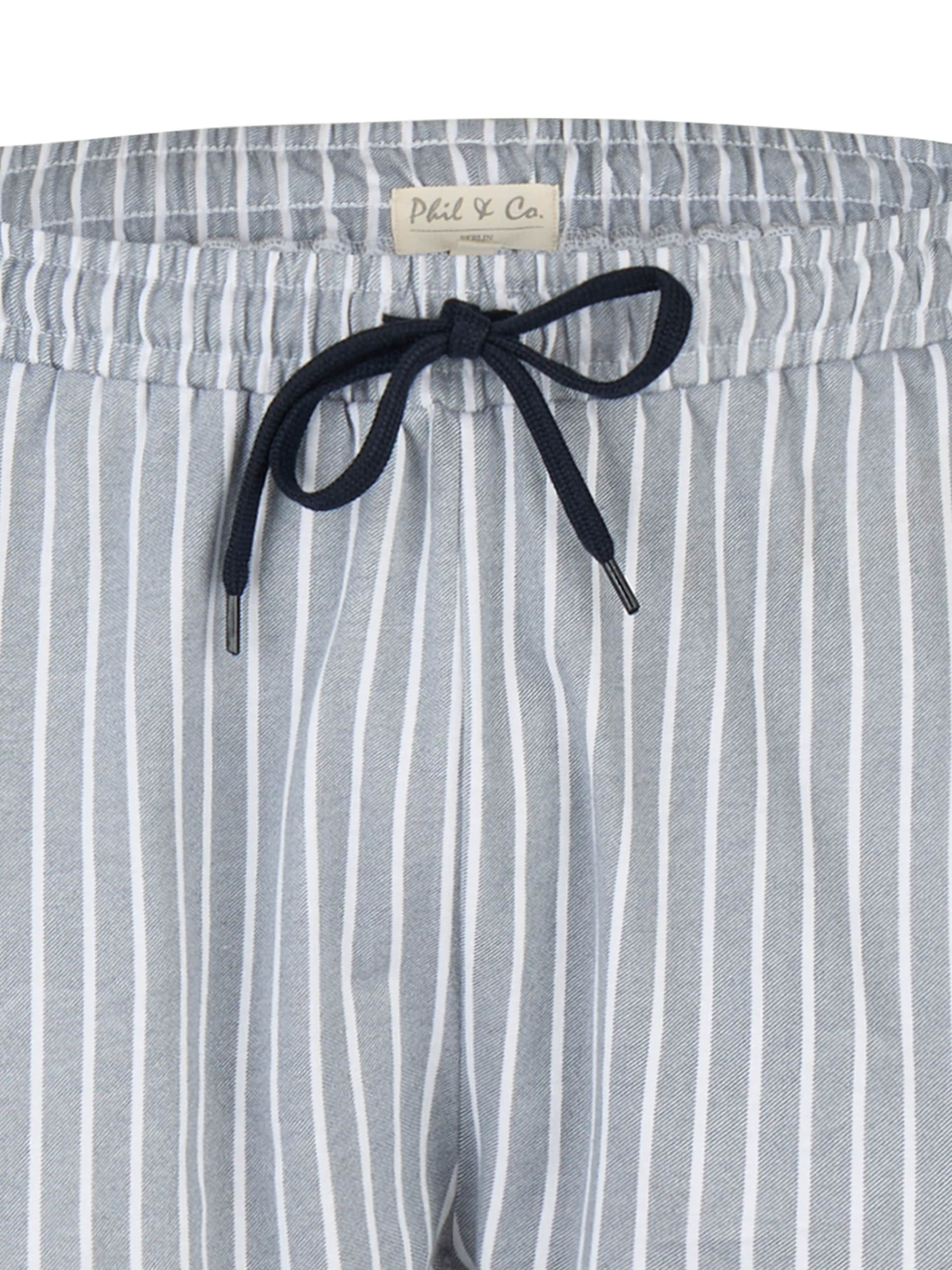 Phil & Co. Berlin Pyjamabroek ' Classic ' in Blauw