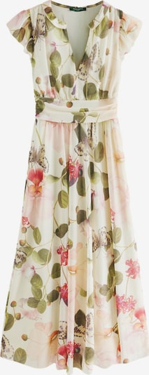 Next Ljetna haljina u tamno zelena / tamno roza / bijela, Pregled proizvoda