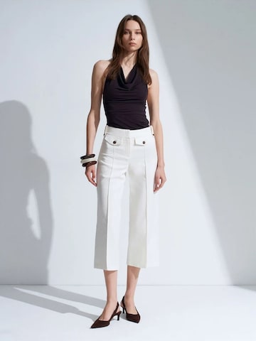 Wide leg Pantaloni di Dilvin in bianco: frontale