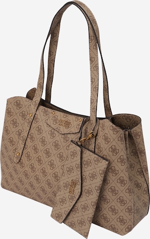 Sac bandoulière 'Brenton' GUESS en marron : devant