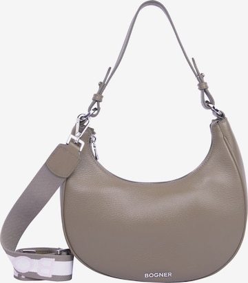 BOGNER Shoulder Bag 'Andermatt Melene' in Grey: front