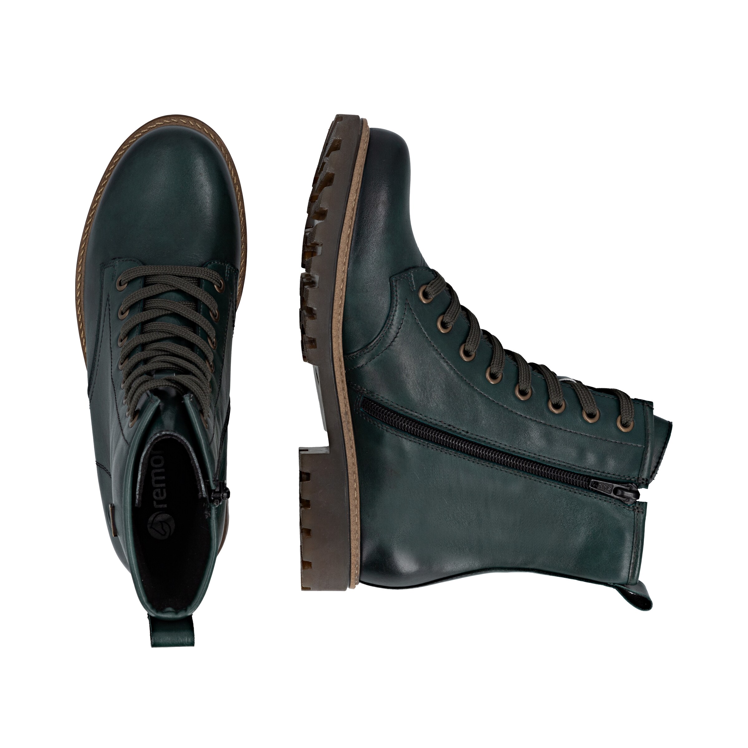 REMONTE Schnürstiefelette in Grün