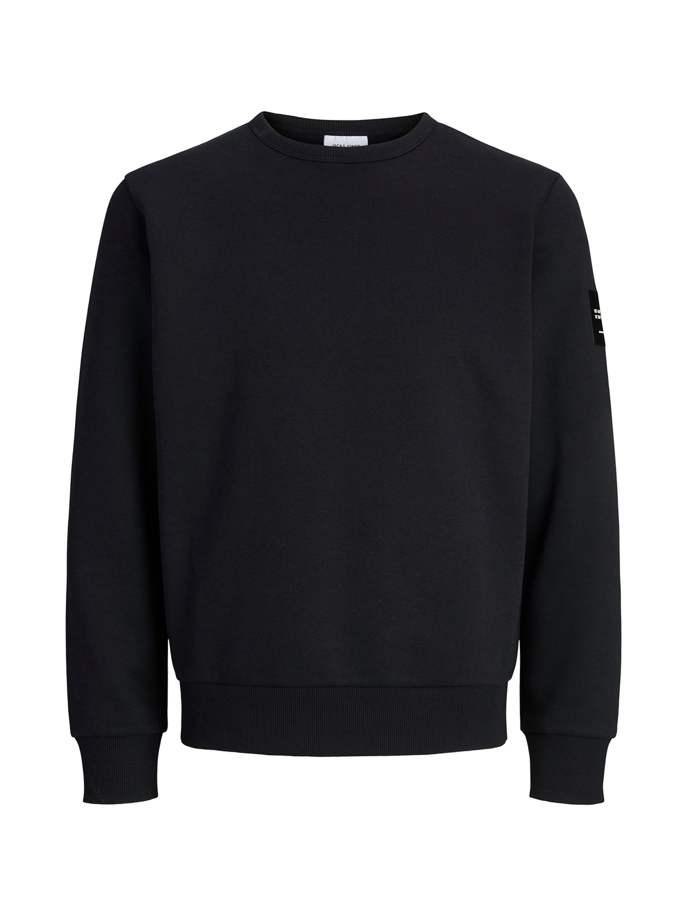 JACK & JONES Sweatshirt 'JJCleveland' in Zwart: voorkant