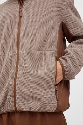 North Bend Fleece Jacket 'Helgo' in Brown