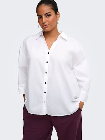 Camicia da donna 'CARSaja Keri' di ONLY Carmakoma in bianco: frontale