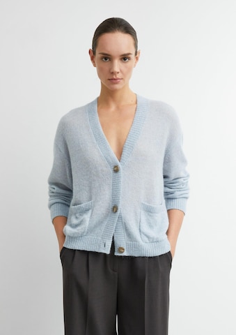 COMMA Gebreid vest in Blauw: voorkant
