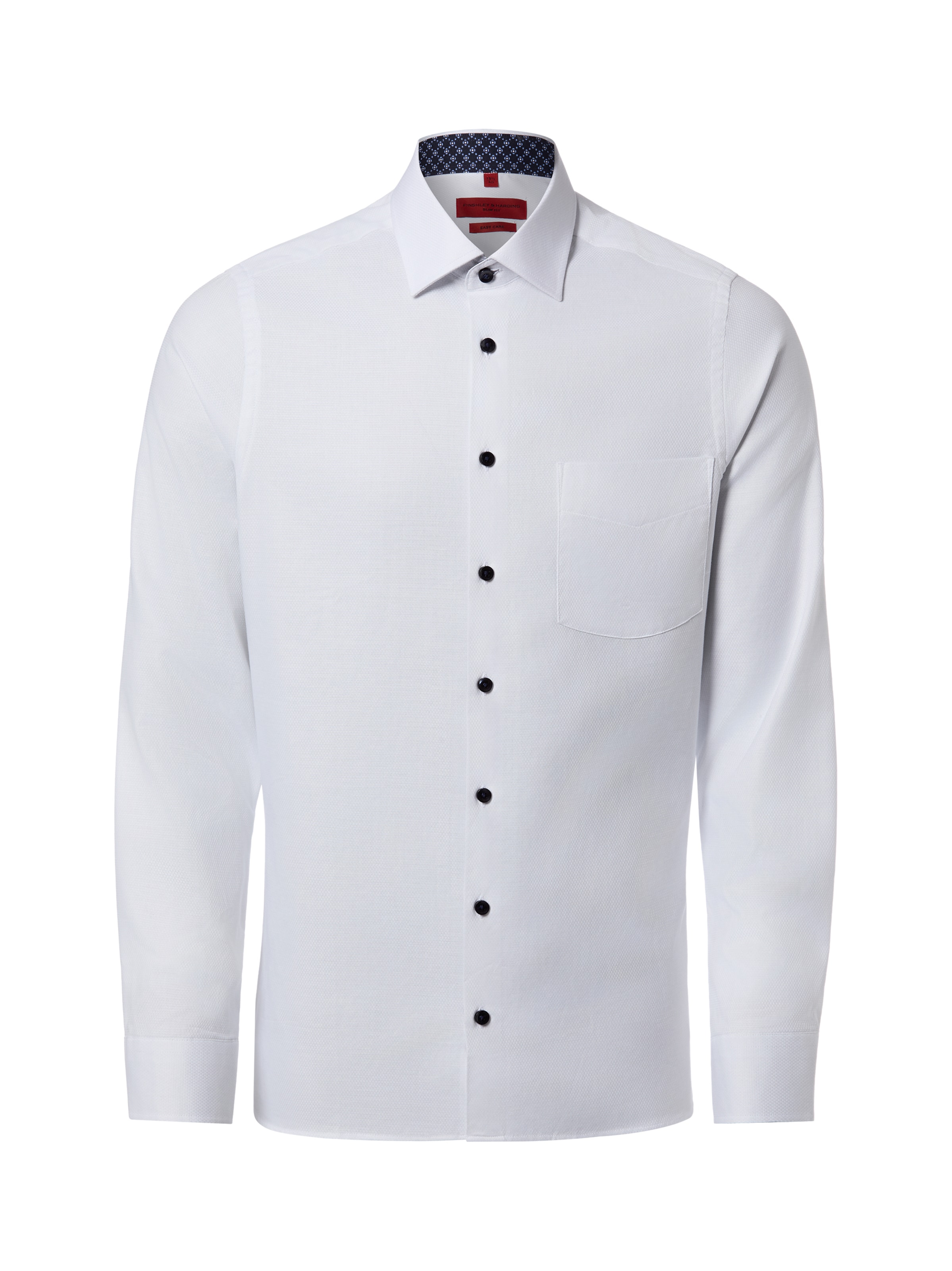 Finshley & Harding Zakelijk overhemd in Wit: voorkant