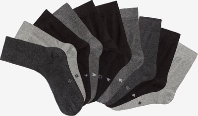 H.I.S Chaussettes en gris / gris basalte / gris clair / gris foncé / noir, Vue avec produit