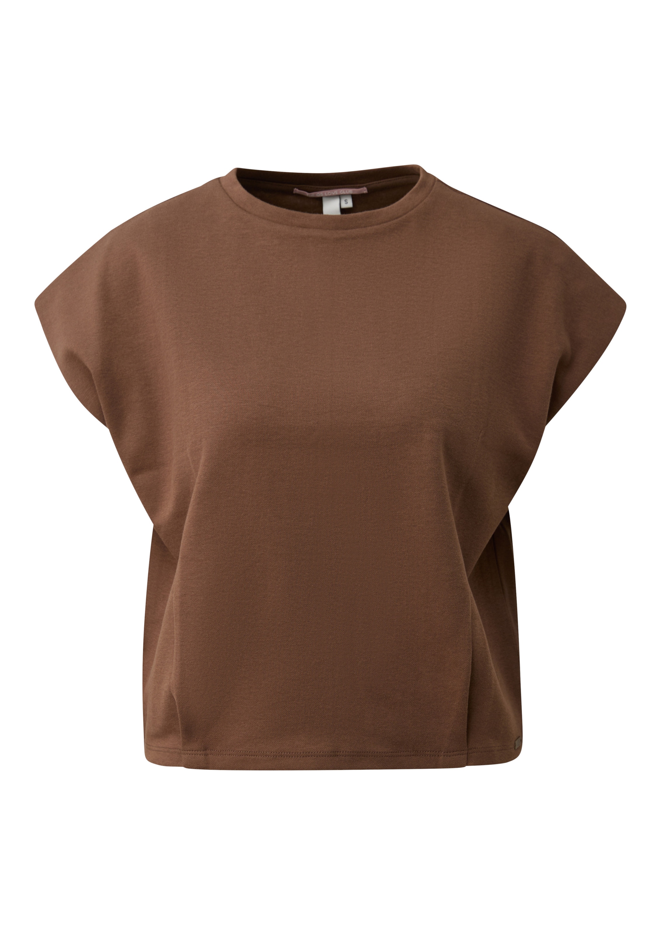 T-shirt QS en marron : devant