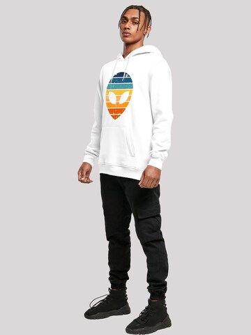 Sweat-shirt 'Alien Sonnenuntergang Retro' F4NT4STIC en blanc