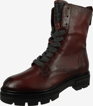 MJUS Lace-Up Ankle Boots in Red: front