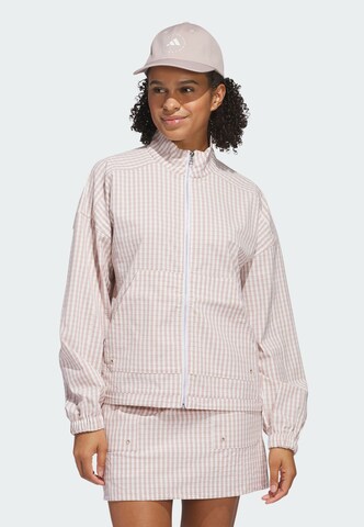 ADIDAS PERFORMANCE Functionele jas 'Ultimate365 Gingham' in Roze: voorkant