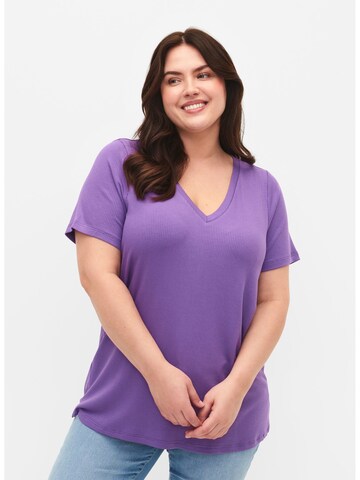 T-shirt 'Carly' Zizzi en violet : devant