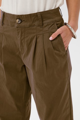 CULTURE Regular Trousers 'CUwini Brita' in Brown