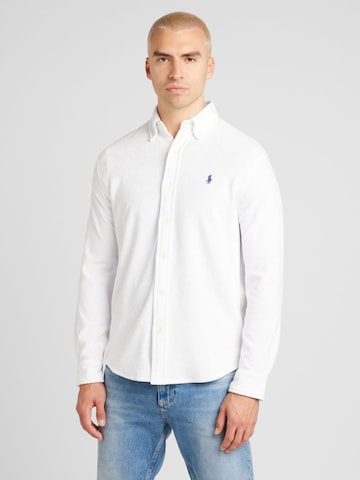 Polo Ralph Lauren Slim fit Button Up Shirt in White: front