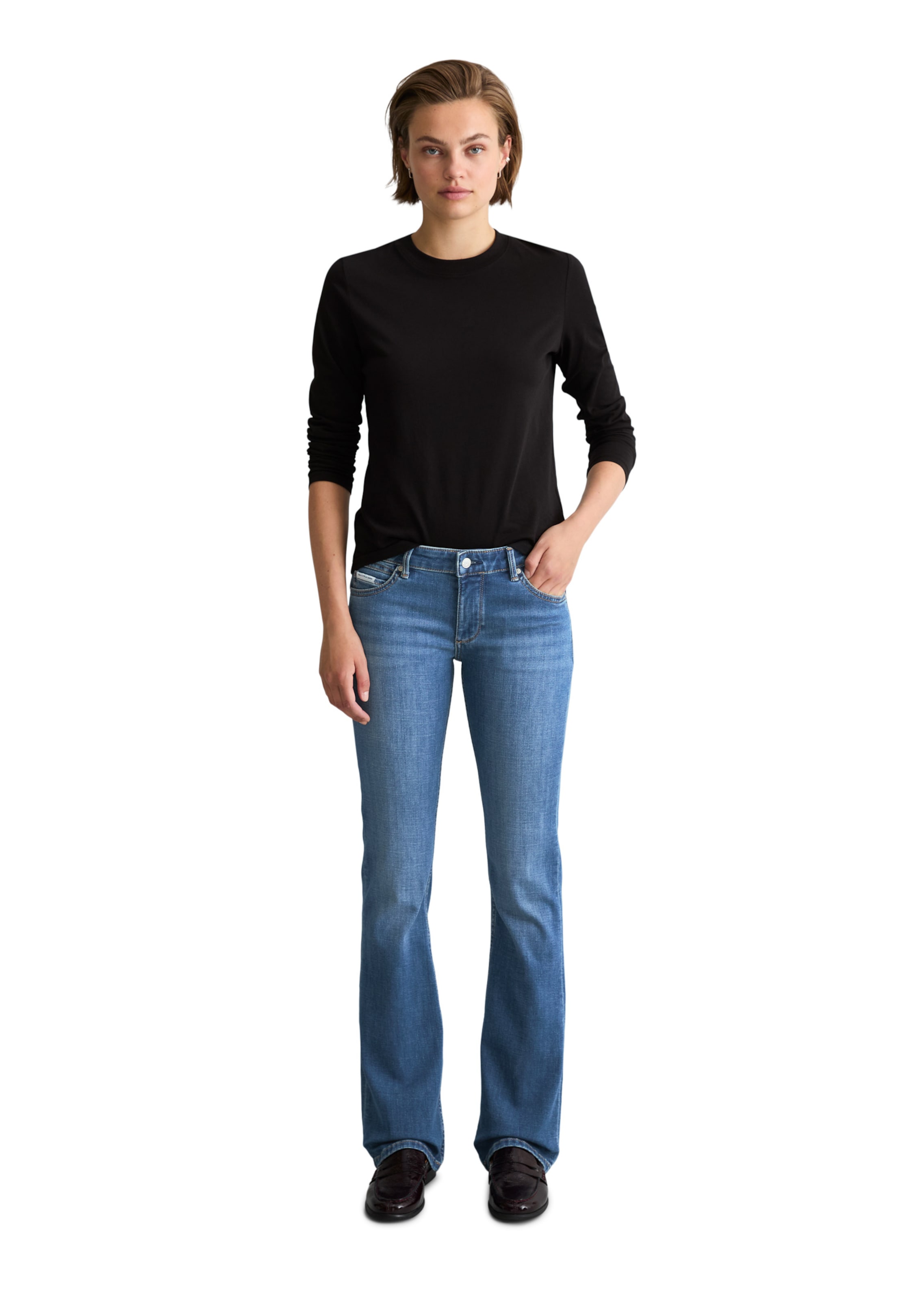Marc O'Polo DENIM Bootcut Jeans 'Nella' in Blauw
