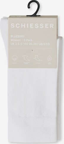 SCHIESSER Socks 'Bluebird' in White