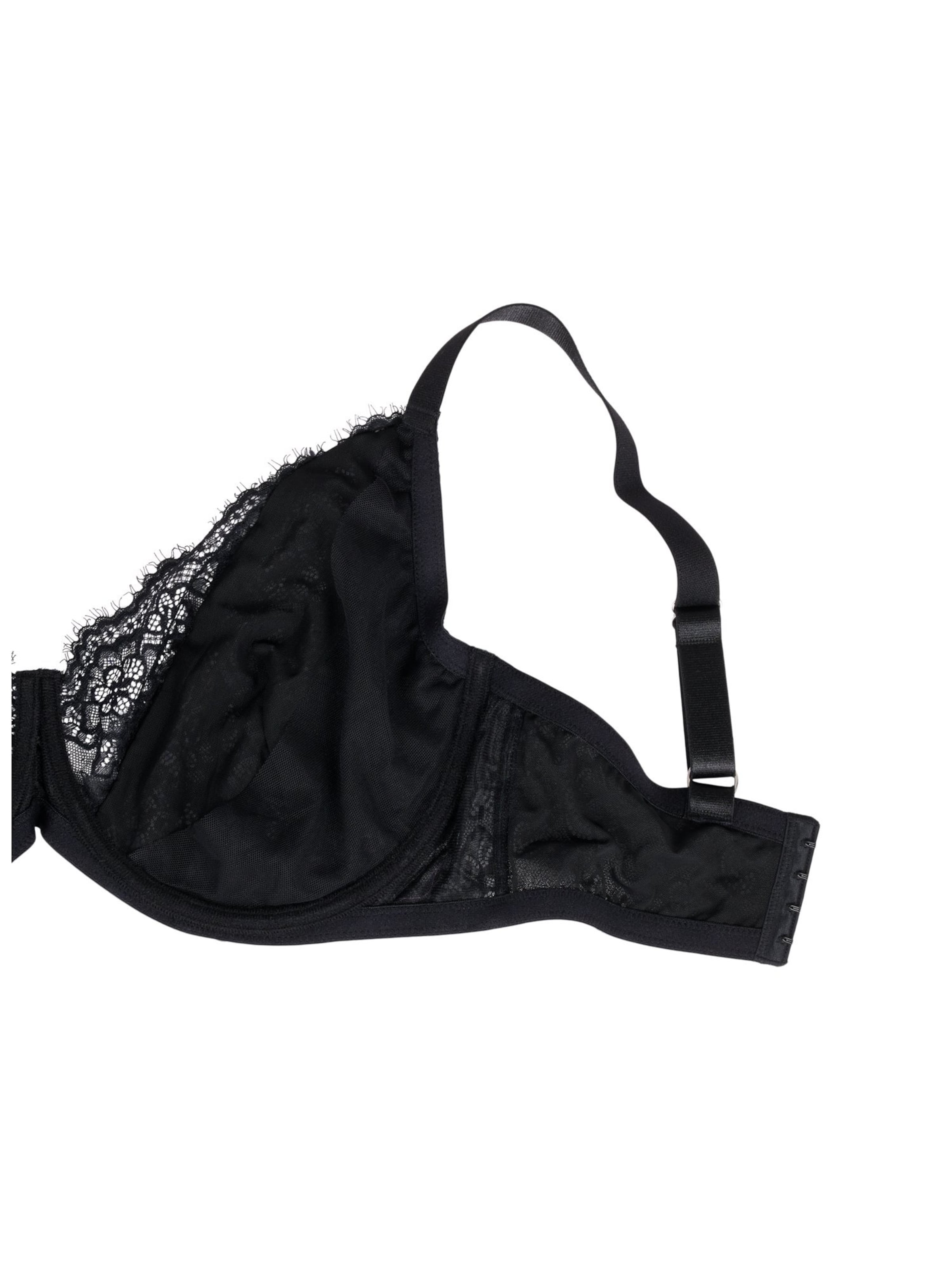 Devoted by Zizzi T-shirt Bra 'Lbeate' in Black