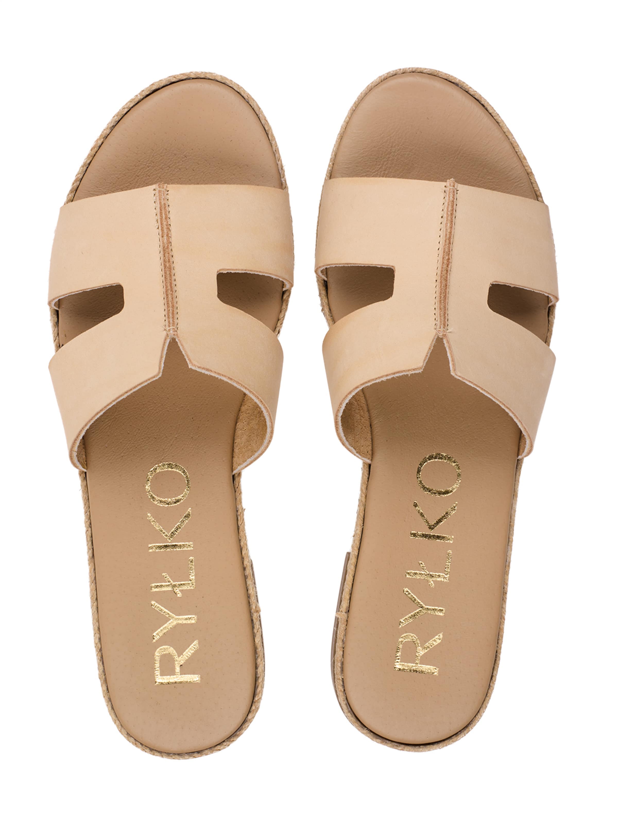 RYŁKO Klapki w kolorze beżowy