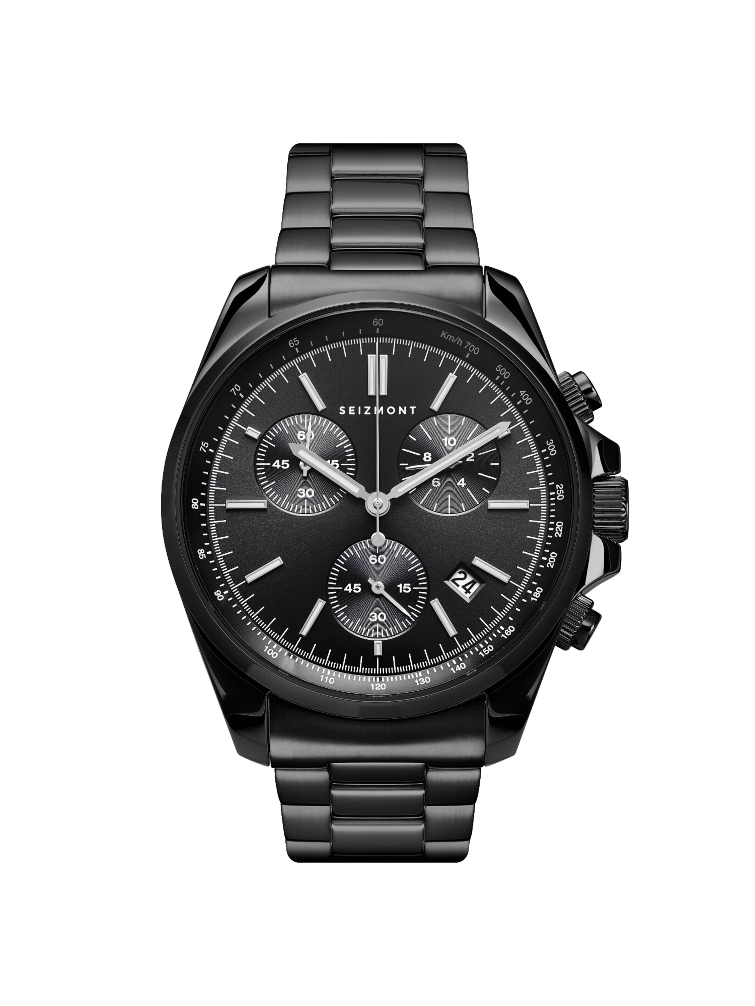 Seizmont Analog watch 'Bellator' in Black: front