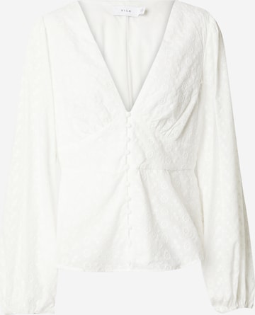 VILA - Blusa 'Malina' em branco: frente