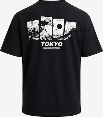 Neverless Shirt 'Tokyo Wave' in Schwarz: Vorderseite