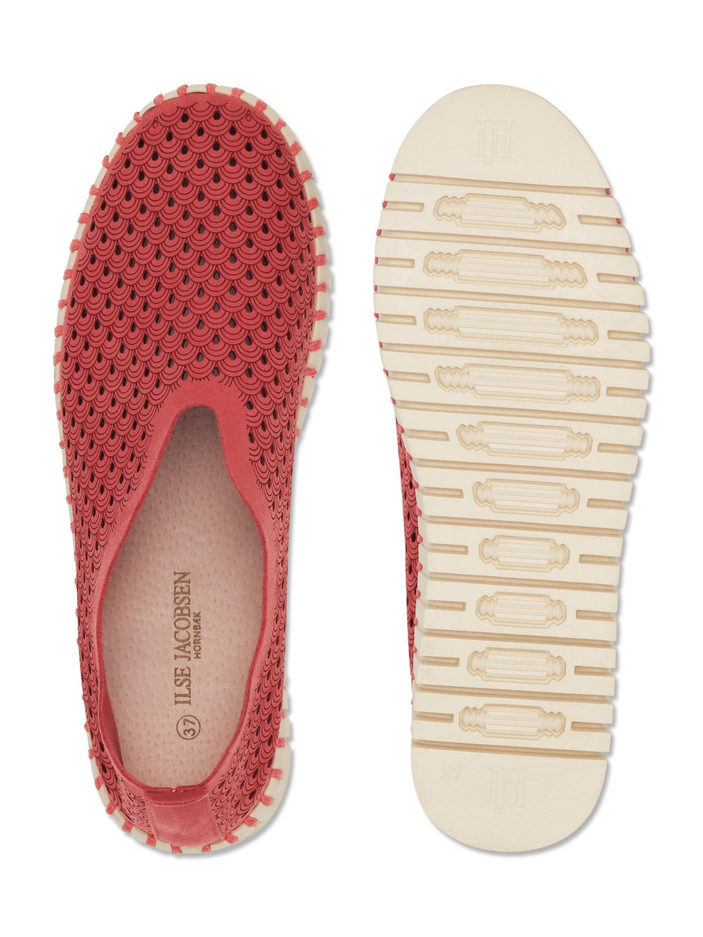 ILSE JACOBSEN Slip On 'Tulip' i rød