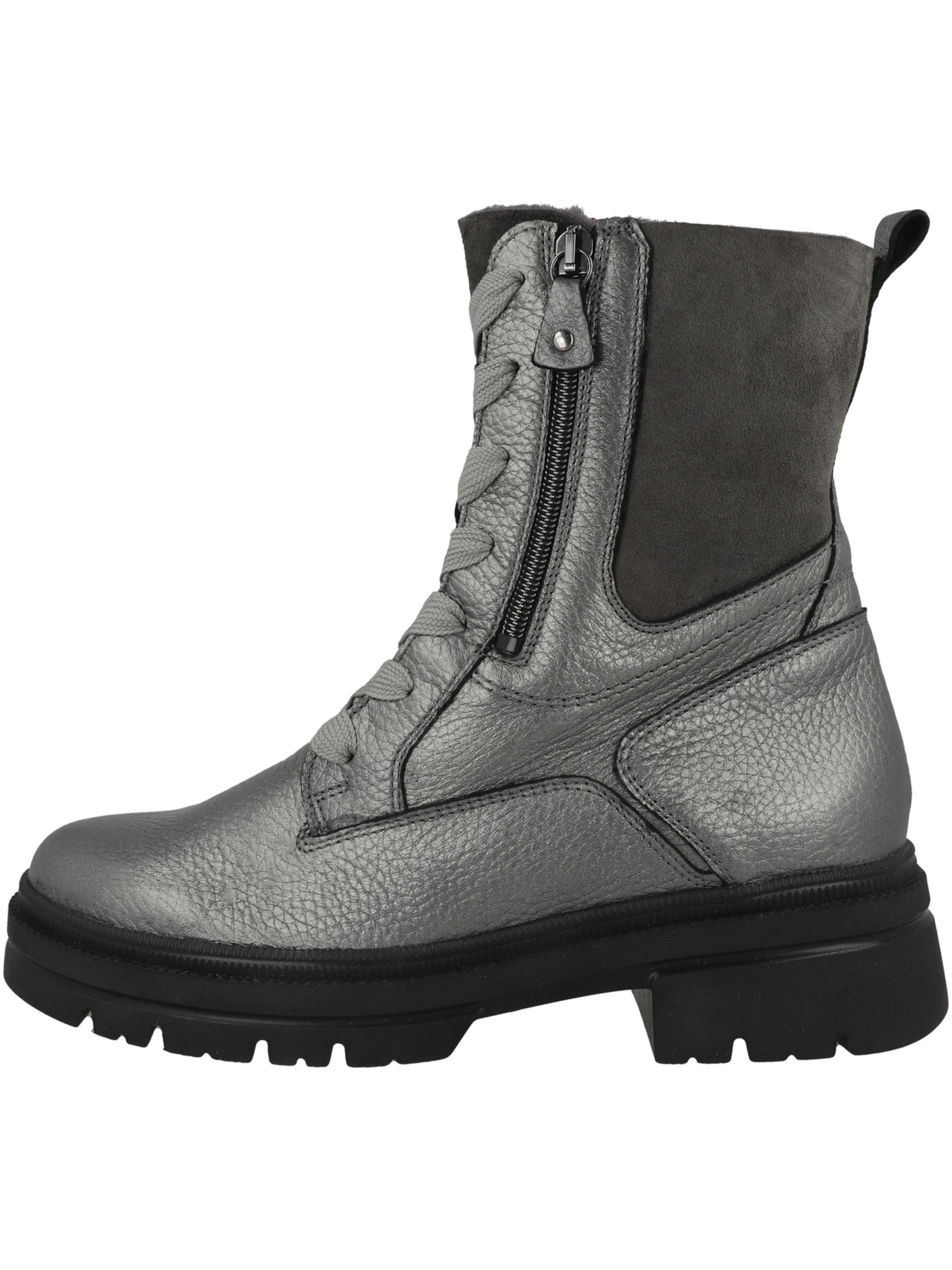 WALDLÄUFER Schnürstiefelette 'Amara' in Silber: Vorderseite