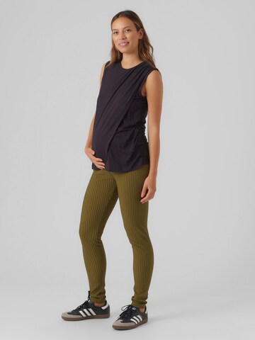 MAMALICIOUS Skinny Leggings 'EMMALINE' in Green