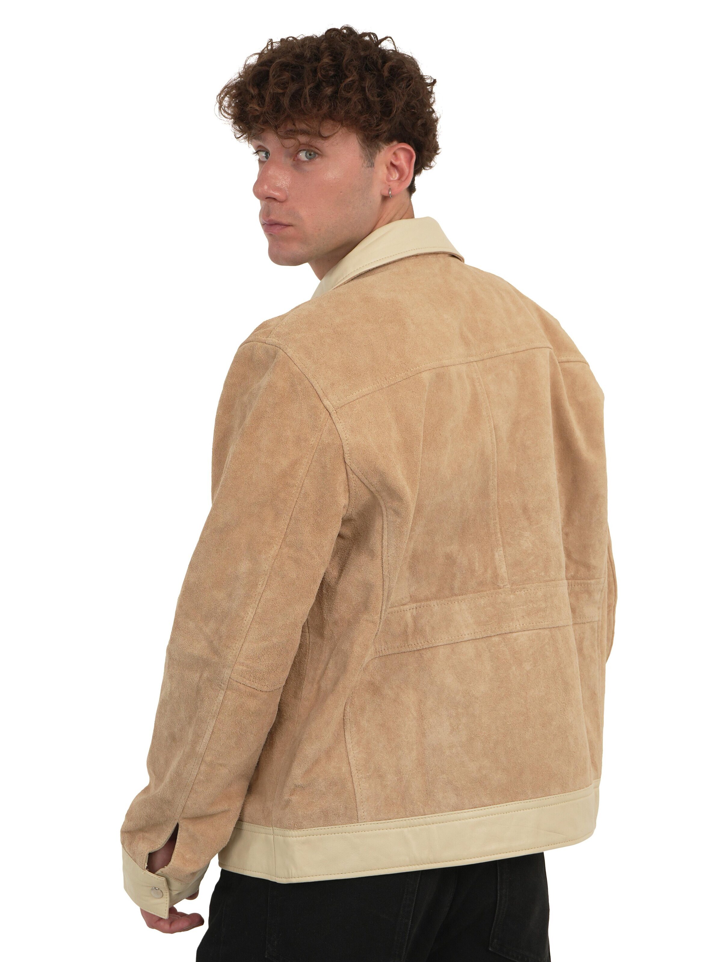 Giacca di mezza stagione 'Sahara Suede' di Chic and Clicks in beige