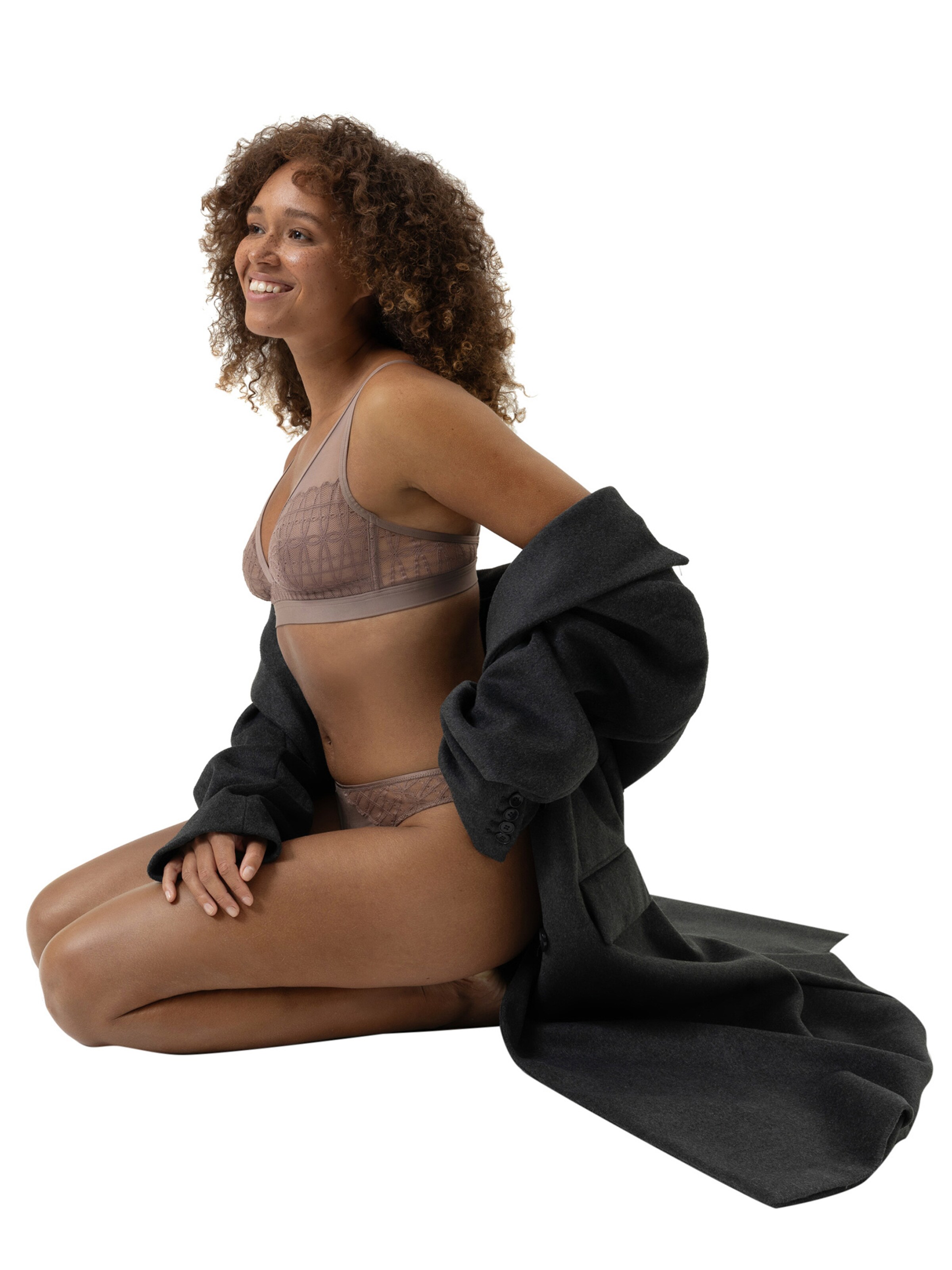 Mey Triangle Bra 'Poetry Temptation' in Brown