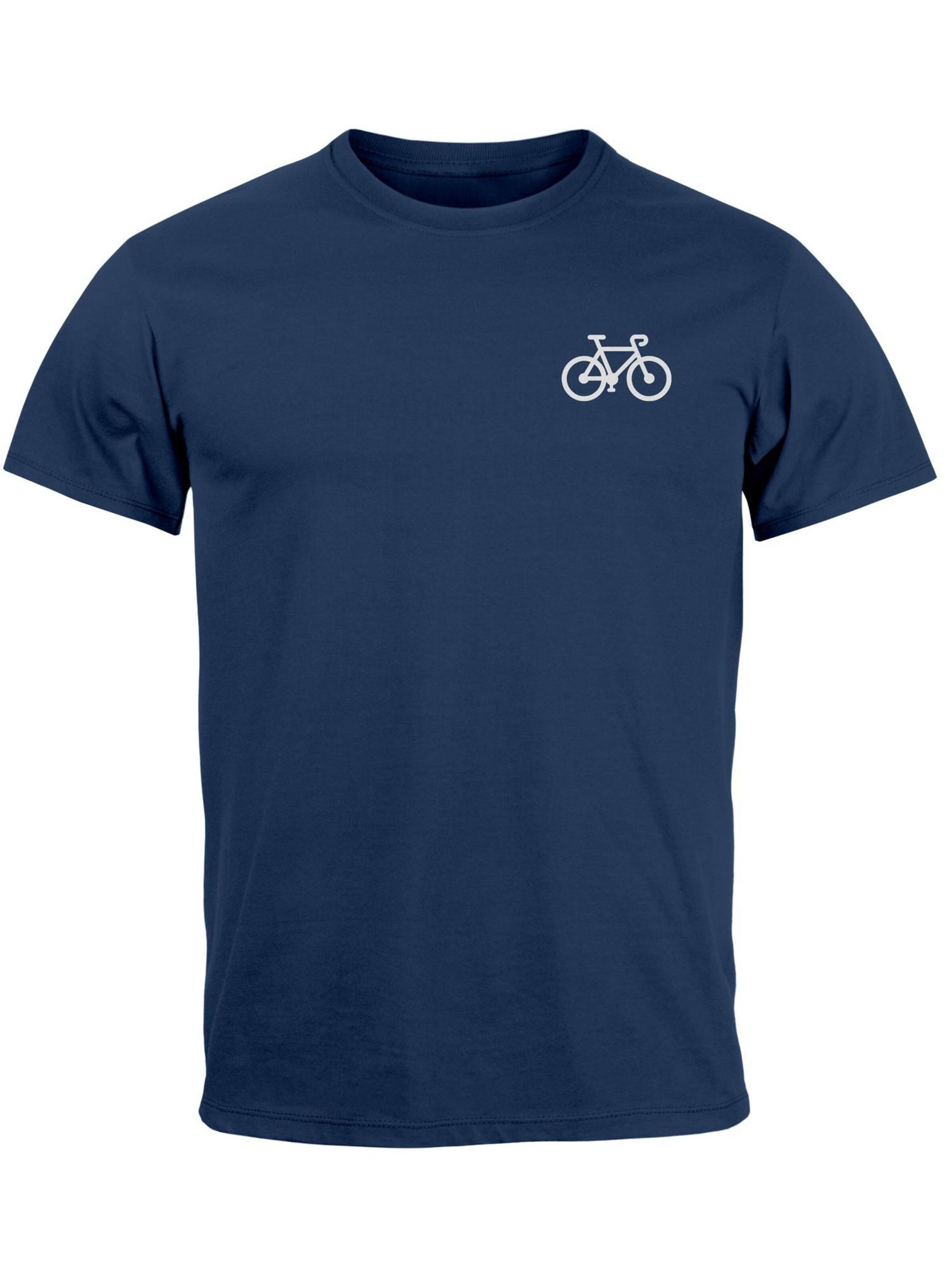Neverless Shirt 'Fahrrad' in Blue: front