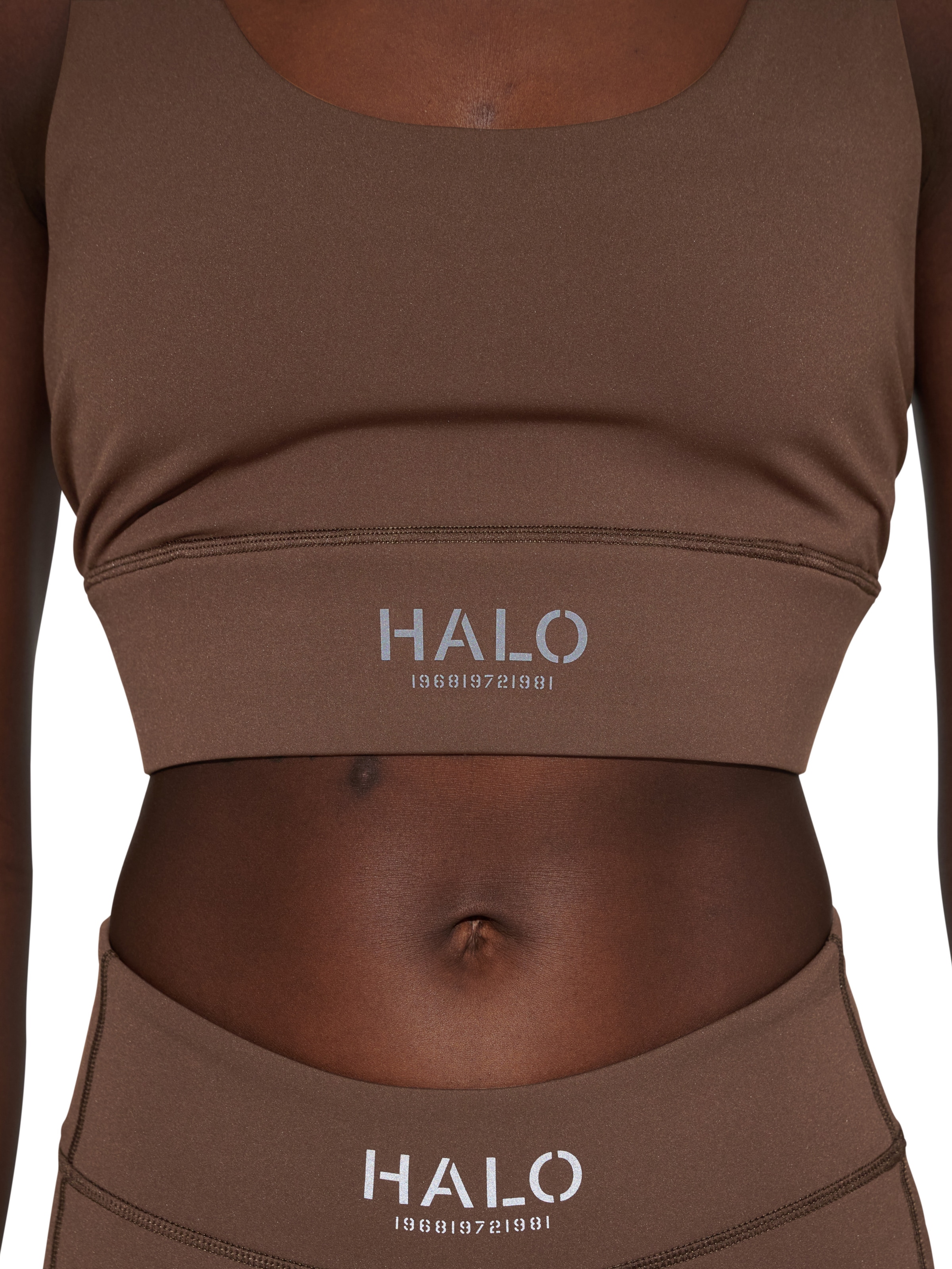 HALO Bustier Sporttop in Bruin